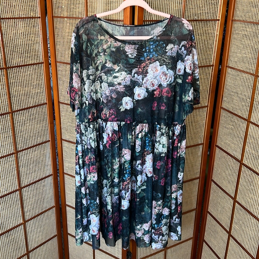 BlackMilk Take My Monet sheer smock dress XL